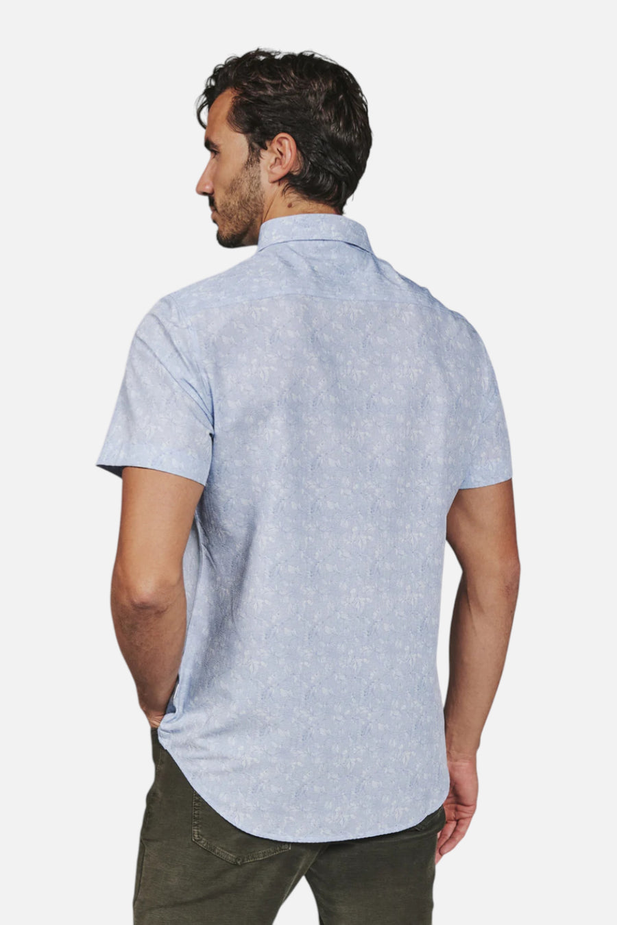7 Diamonds Men's Hollis Short Sleeve in Light Blue – side view