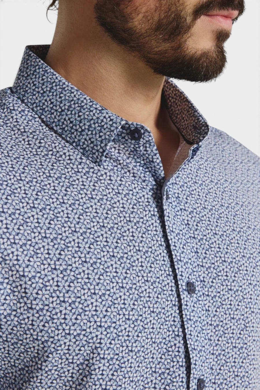 7 Diamonds Men's Jace Short Sleeve in Navy – side view