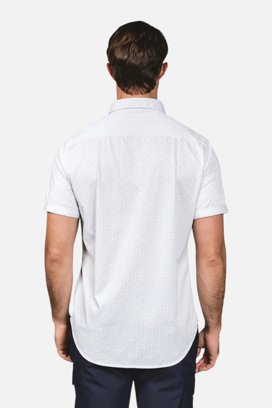 7 Diamonds Men's Landen Short Sleeve in White – side view