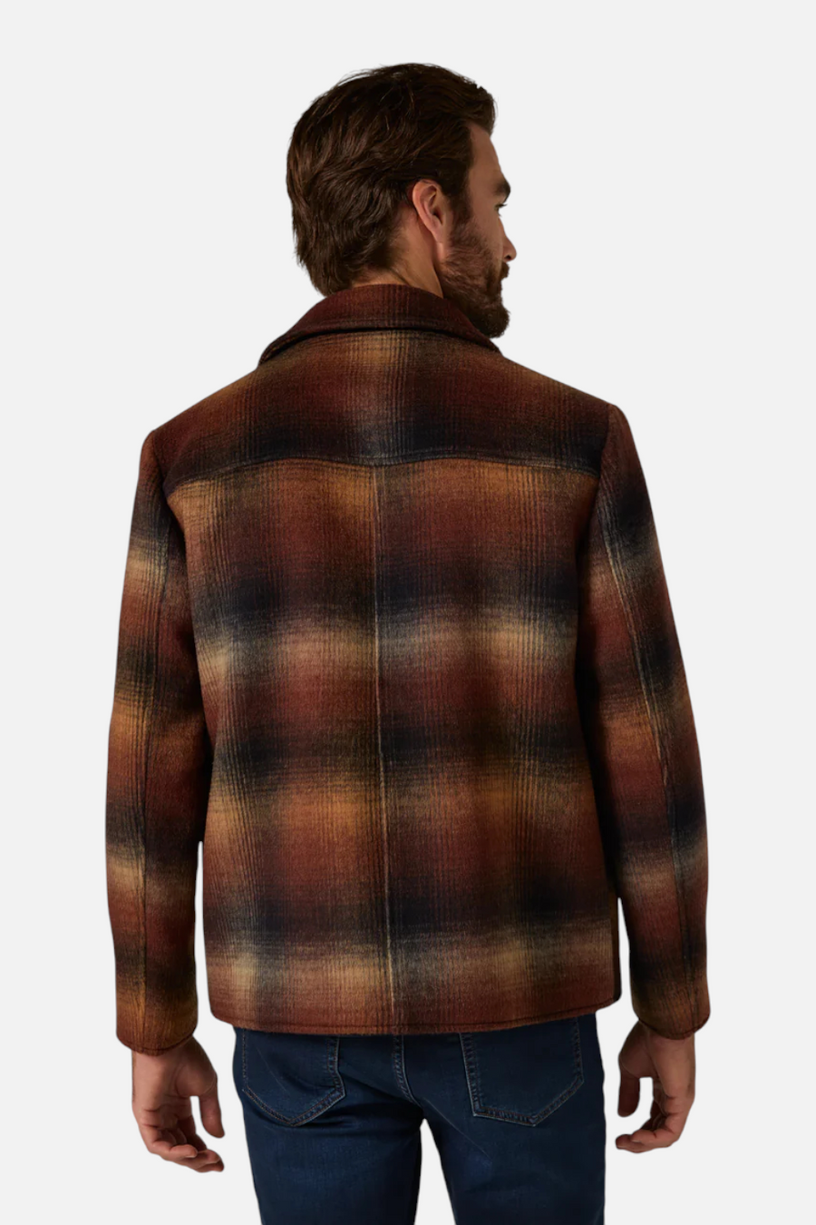7 Diamonds Men's Montpelier Jacket in Hickory – back view
