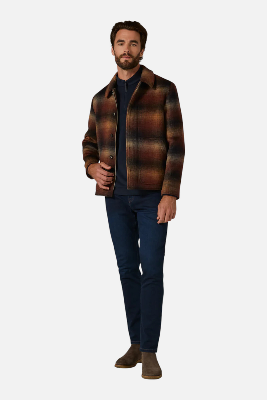 7 Diamonds Men's Montpelier Jacket in Hickory – side view