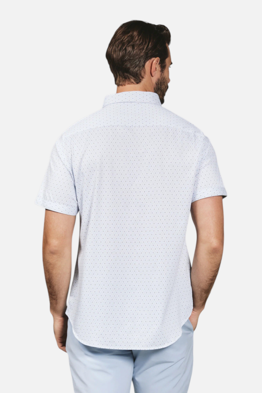 7 Diamonds Men's Radley Short Sleeve in Light Blue – side view