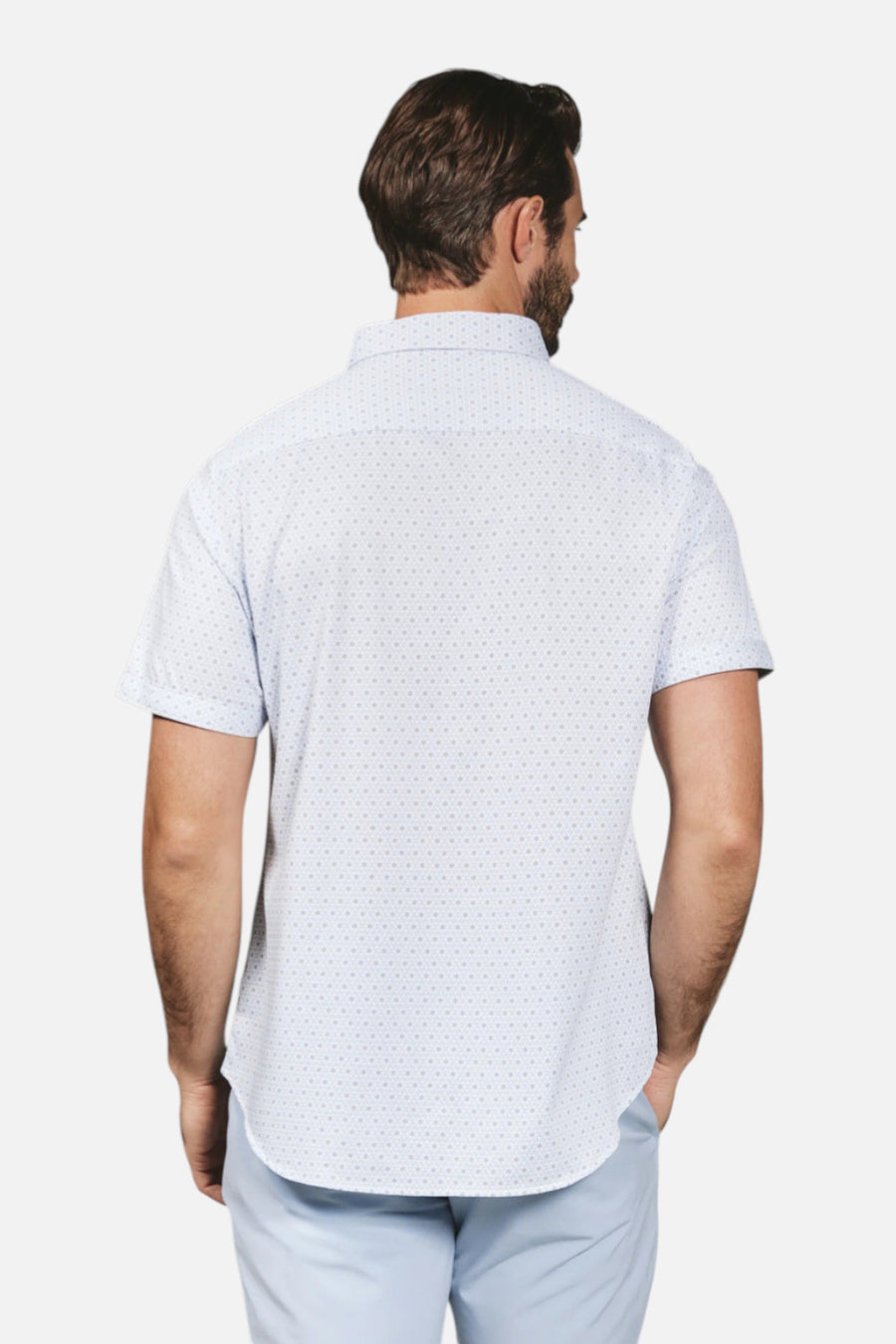 7 Diamonds Men's Radley Short Sleeve in Light Blue – side view
