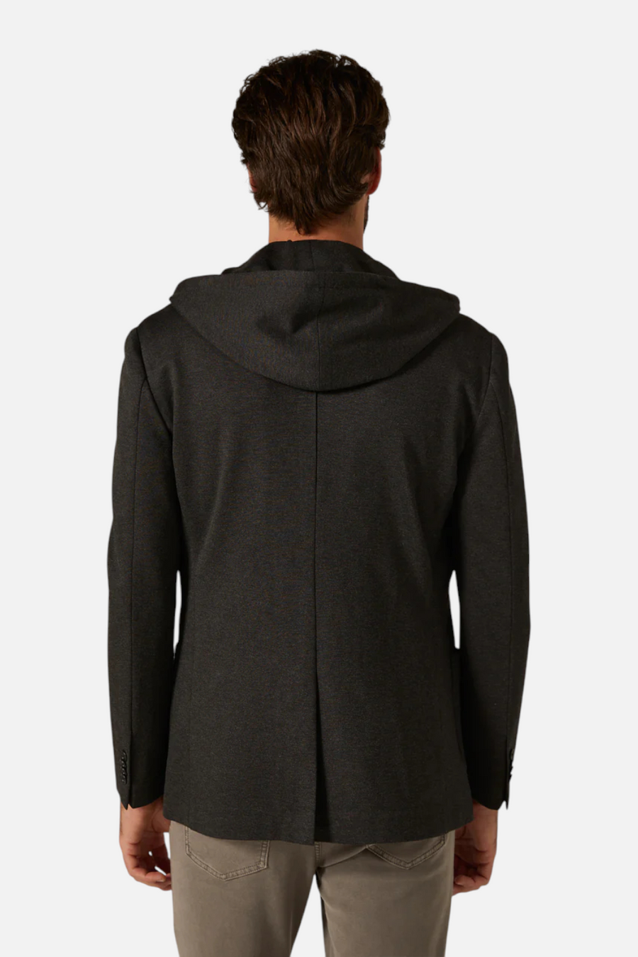 7 Diamonds Men's The District Blazer in Dark Charcoal – back view