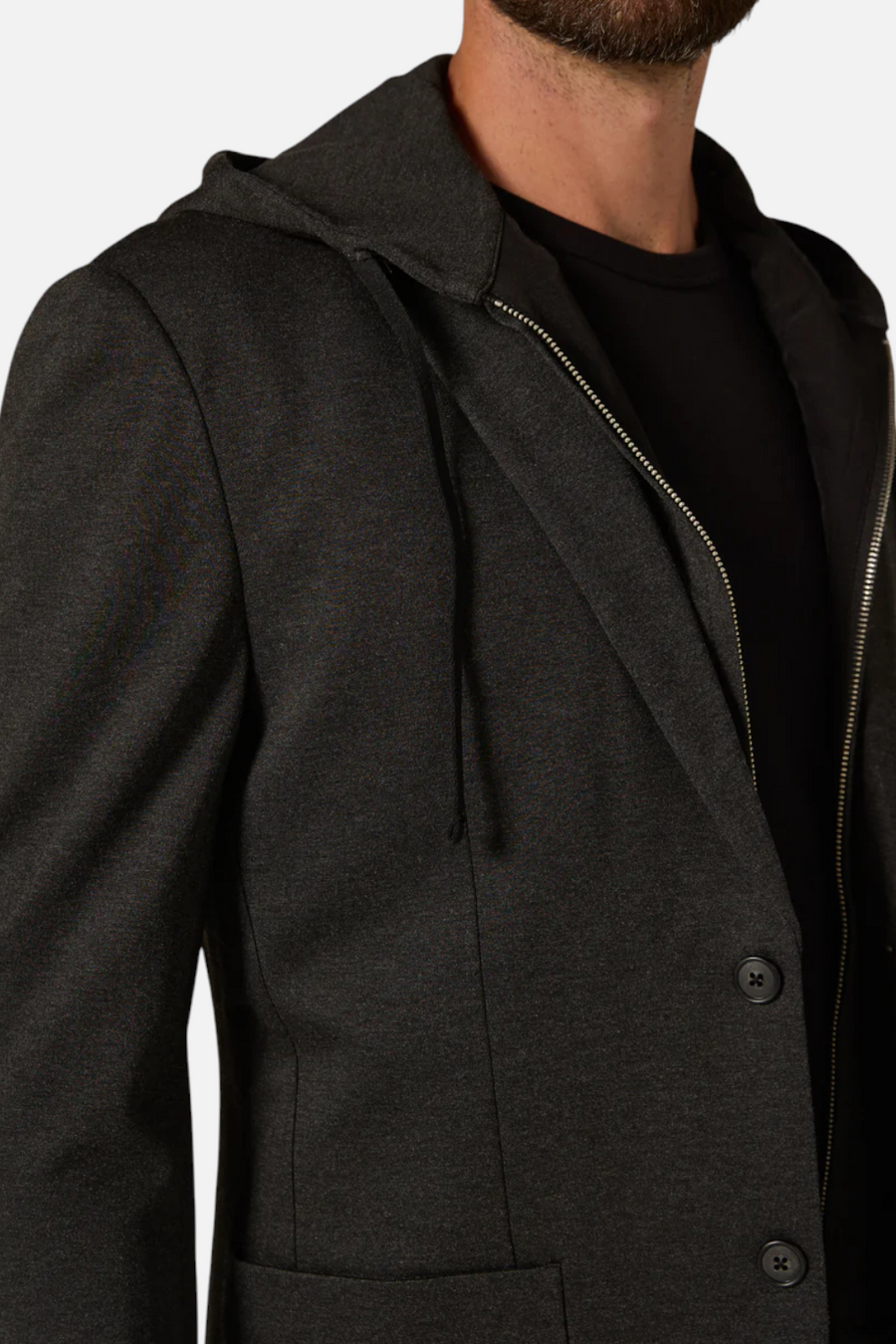 7 Diamonds Men's The District Blazer in Dark Charcoal – detail