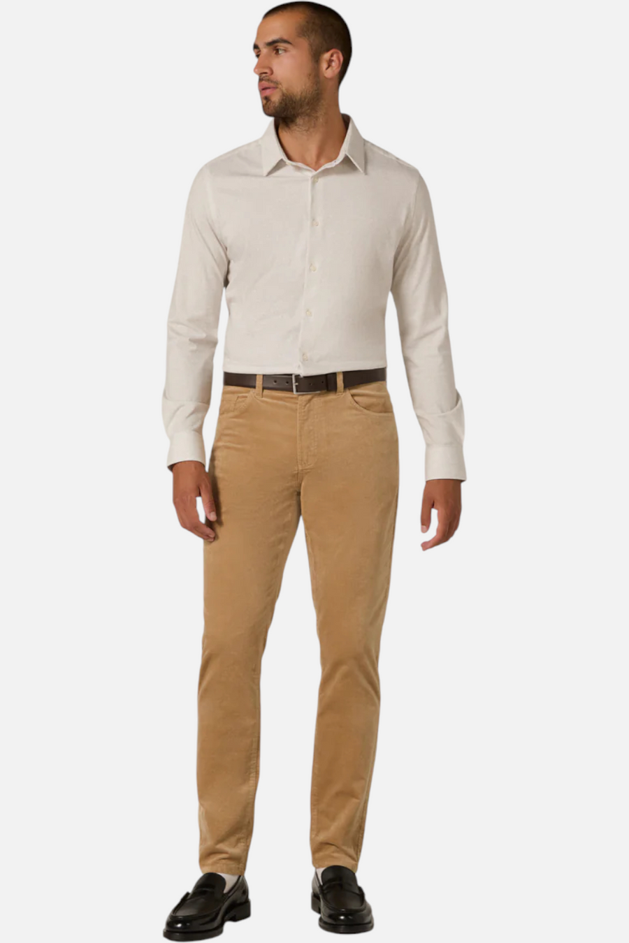 7 Diamonds Monty Long Sleeve Shirt in Natural – detail