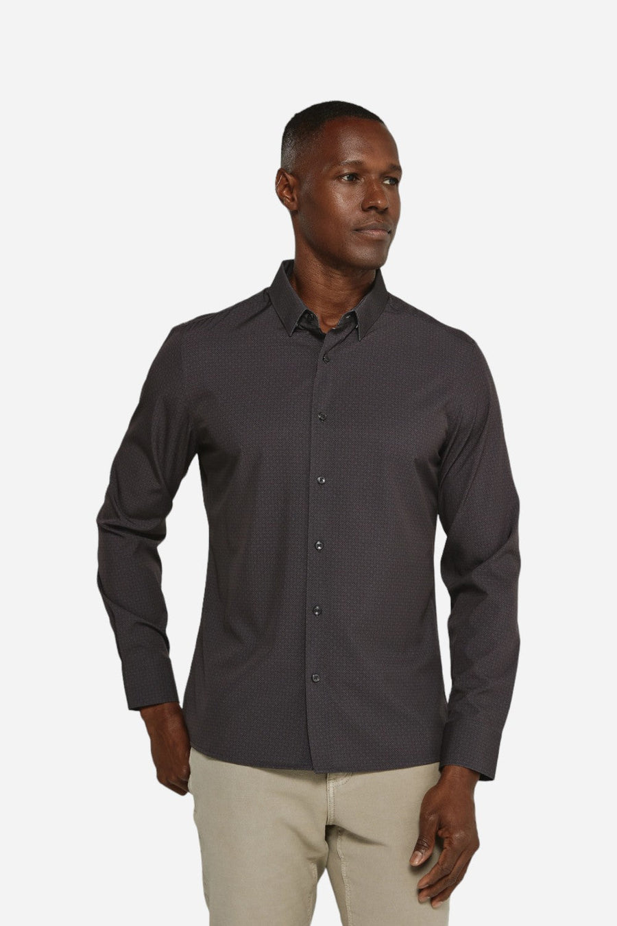 7 Diamonds Niall Long Sleeve Black – front view