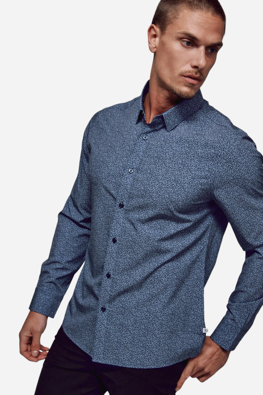 7 Diamonds Nolen Long Sleeve Navy – detail