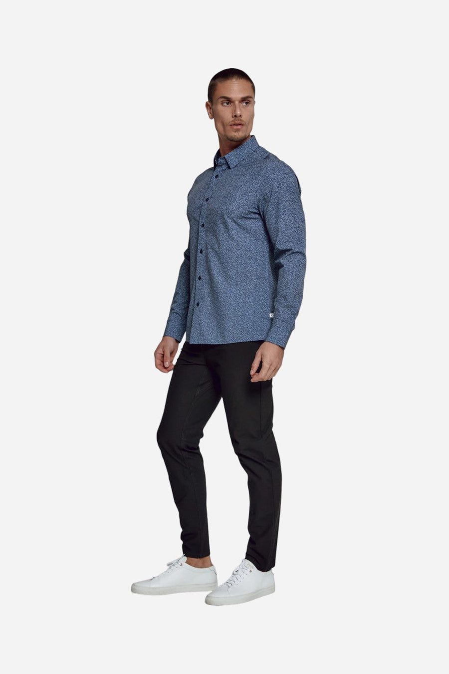 7 Diamonds Nolen Long Sleeve Navy – side view