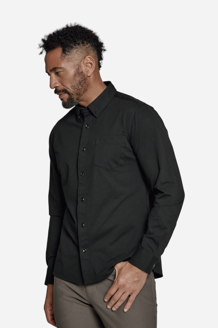 7 Diamonds Oxford Stretch Black – front view