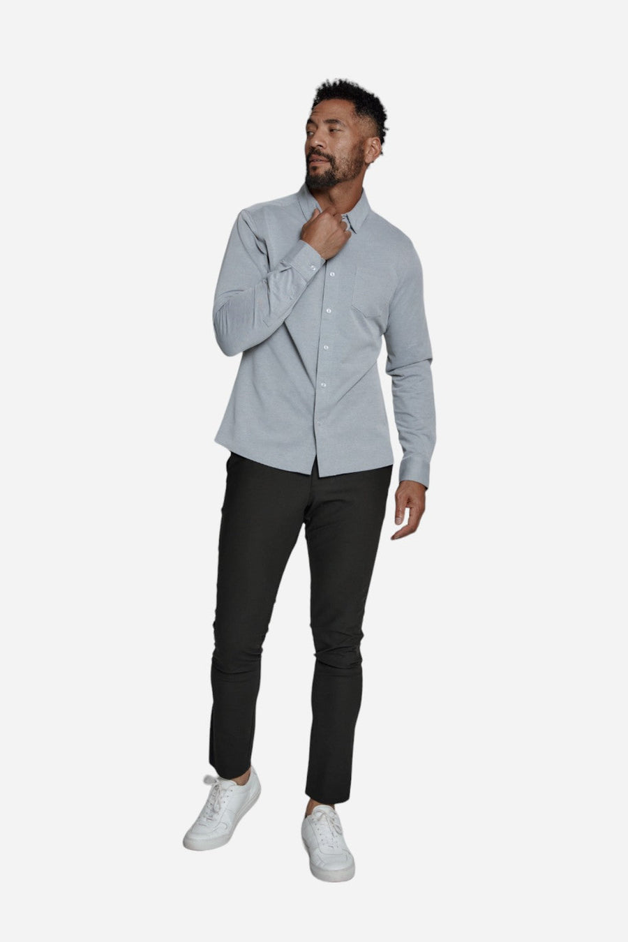 7 Diamonds Oxford Stretch Grey – detail