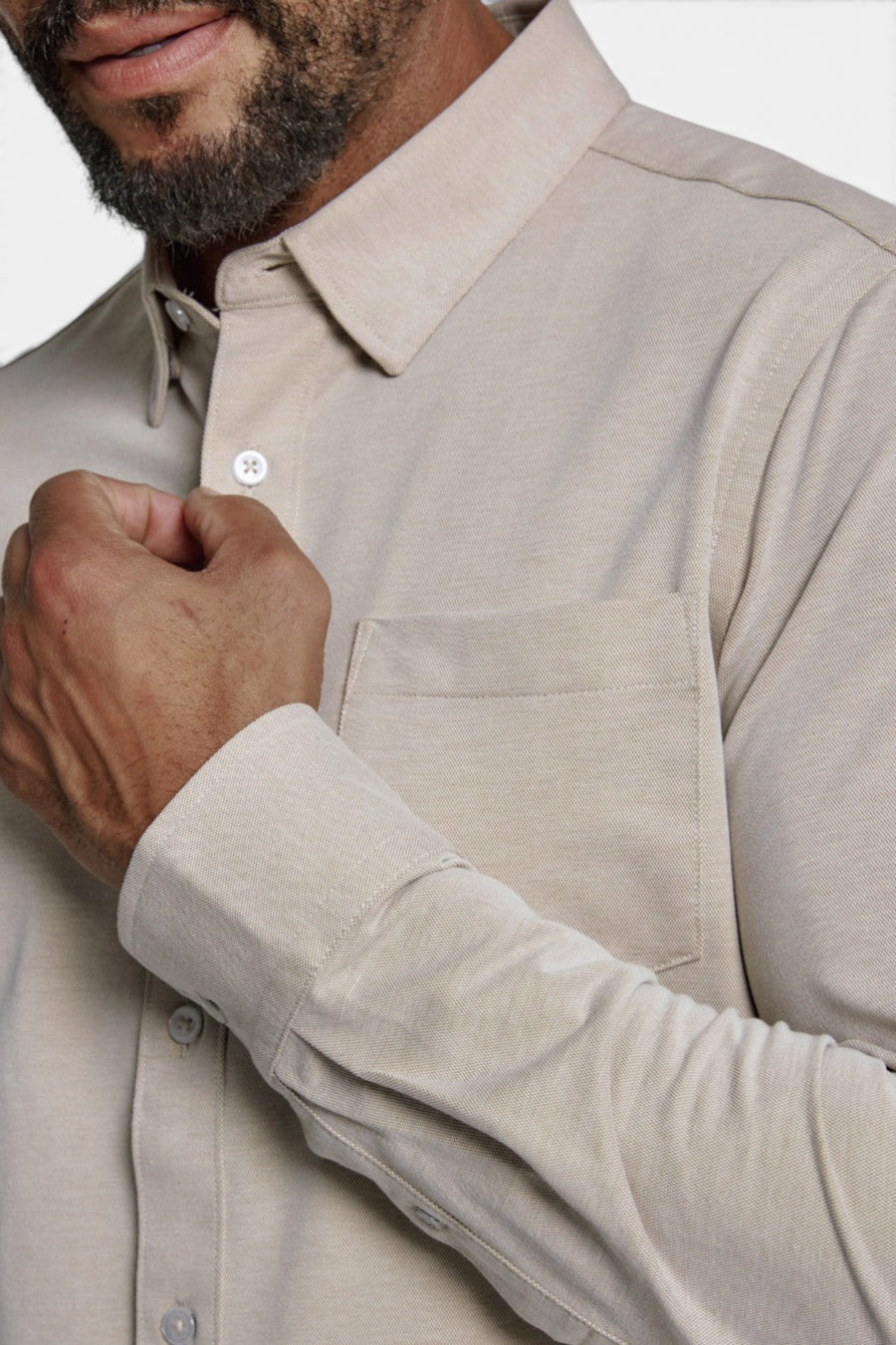 7 Diamonds Oxford Stretch Tan – back view
