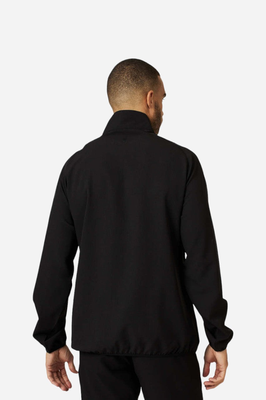 7 Diamonds Oxygenate Solid Quarter-Zip Pullover in Black – detail