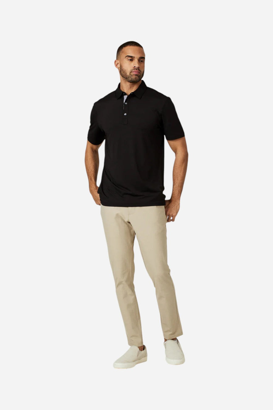 7 Diamonds Palermo Polo in Black – detail