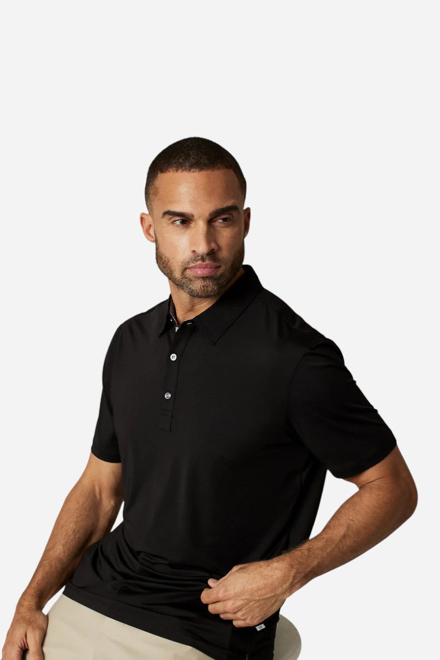 7 Diamonds Palermo Polo in Black – flat lay