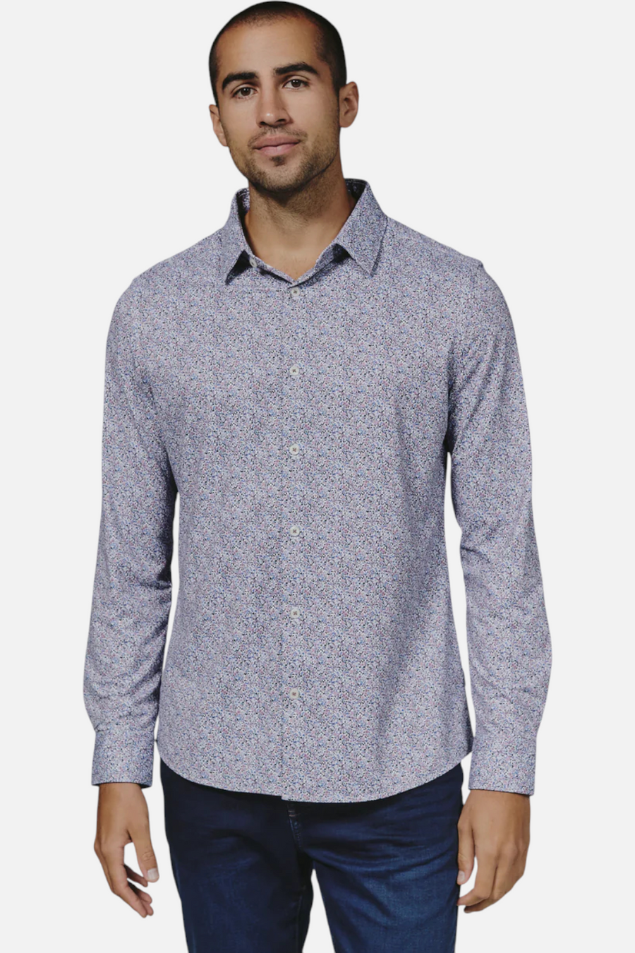 7 Diamonds Prague Long Sleeve in Stone Rose – front view
