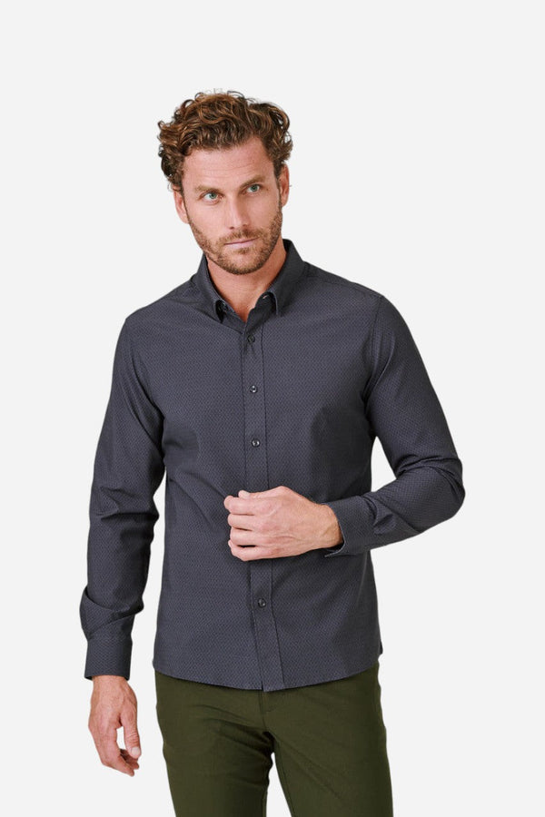 7 Diamonds Prime Long Sleeve Shirt in Charcoal