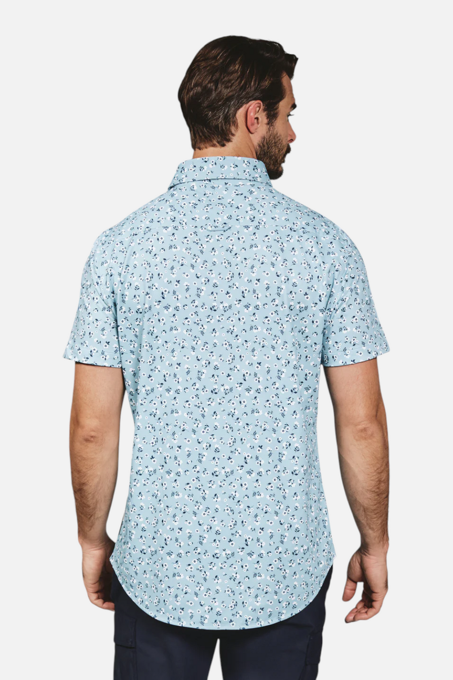 7 Diamonds Raffa Short Sleeve Shirt in Seafoam – side view