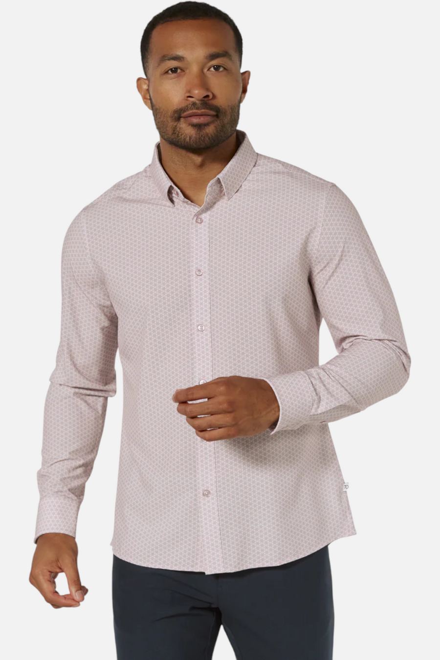 7 Diamonds Renoir Long Sleeve Shirt in Rose – side view