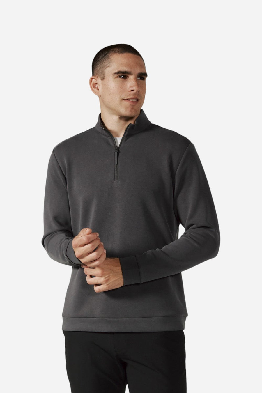 7 Diamonds Rev 1/4 Zip Modal Anthracite – front view