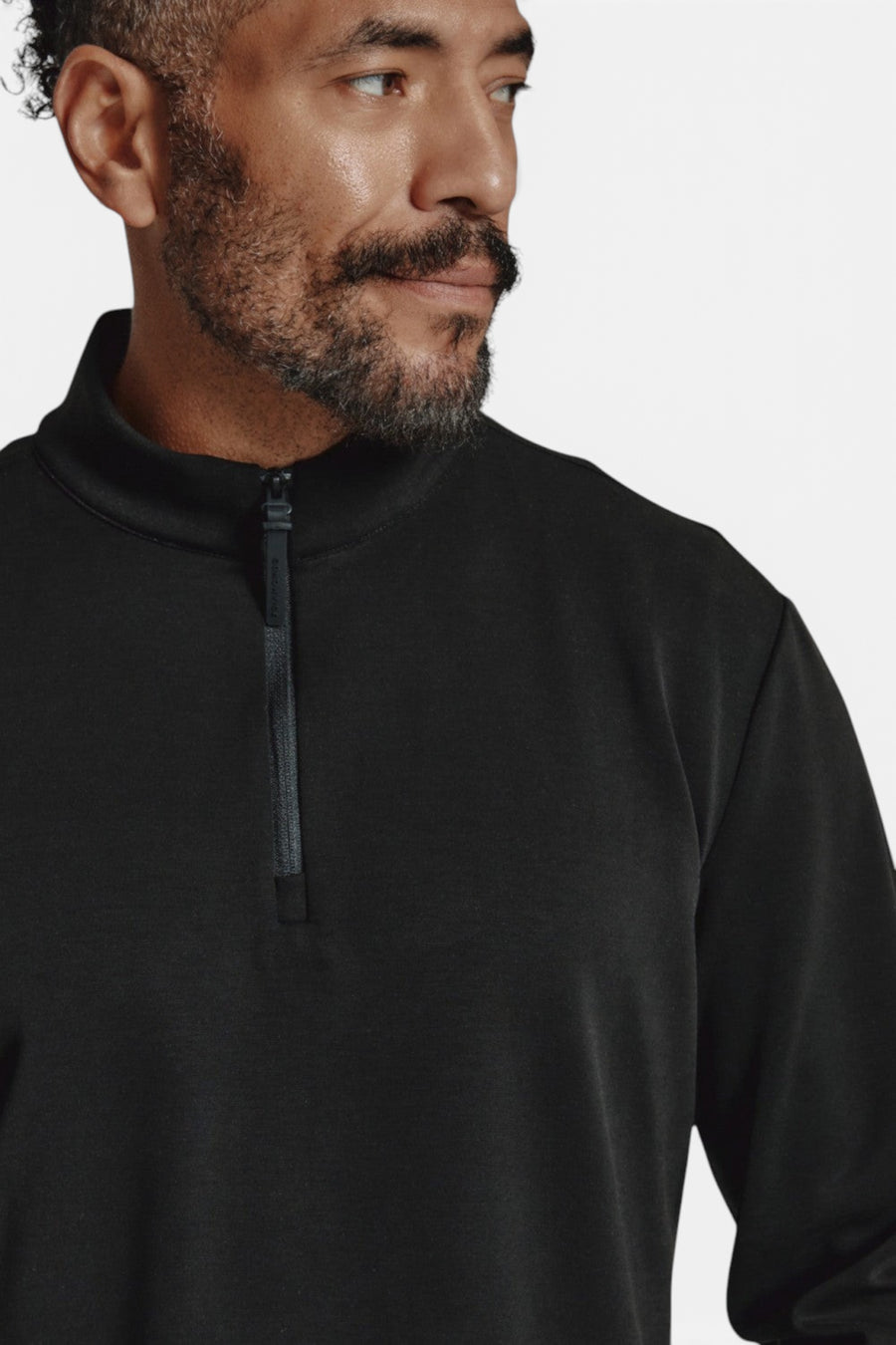 7 Diamonds Rev 1/4 Zip Modal Black – back view