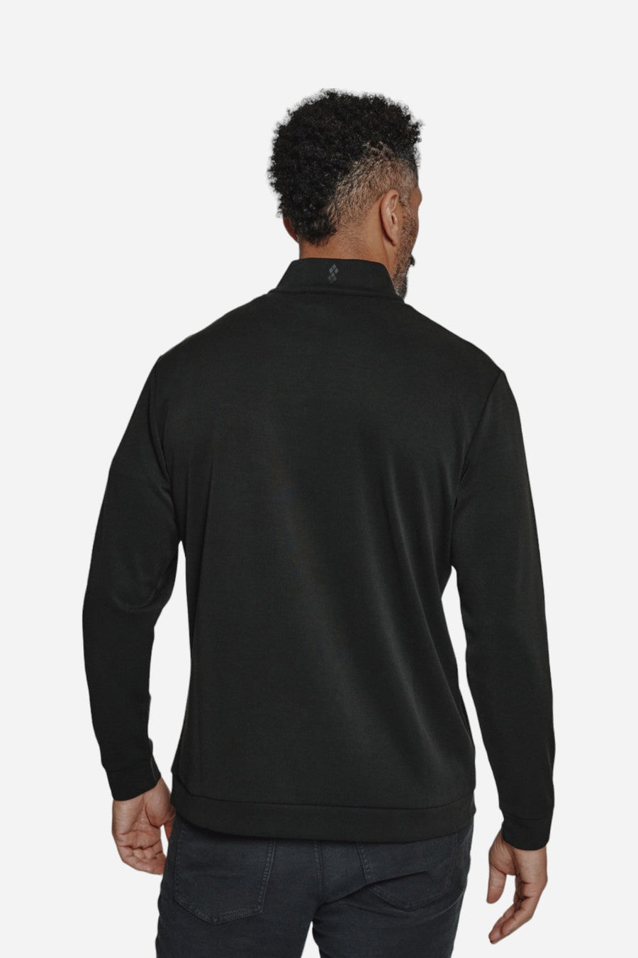 7 Diamonds Rev 1/4 Zip Modal Black – side view