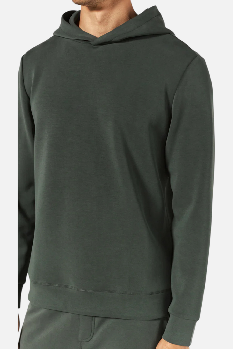 7 Diamonds Rev Hoodie in Basil – back view