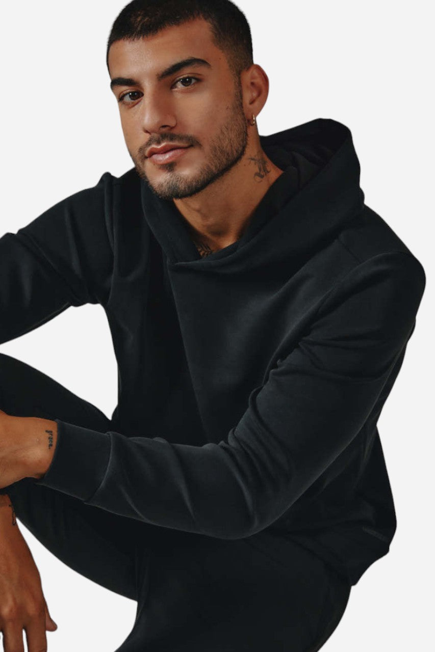 7 Diamonds Rev Hoodie in Black – back view