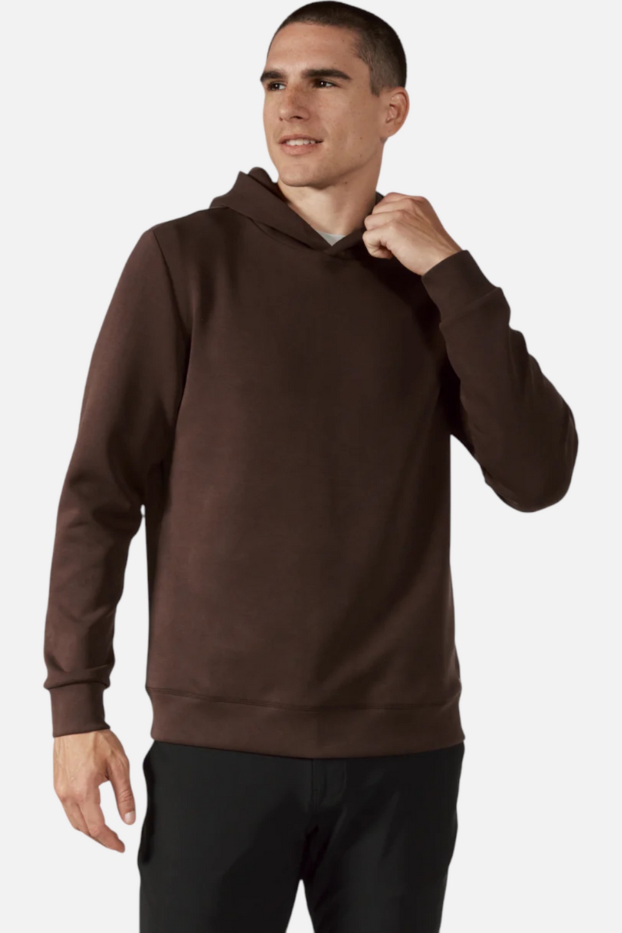 7 Diamonds Rev Hoodie in Bordeaux – back view