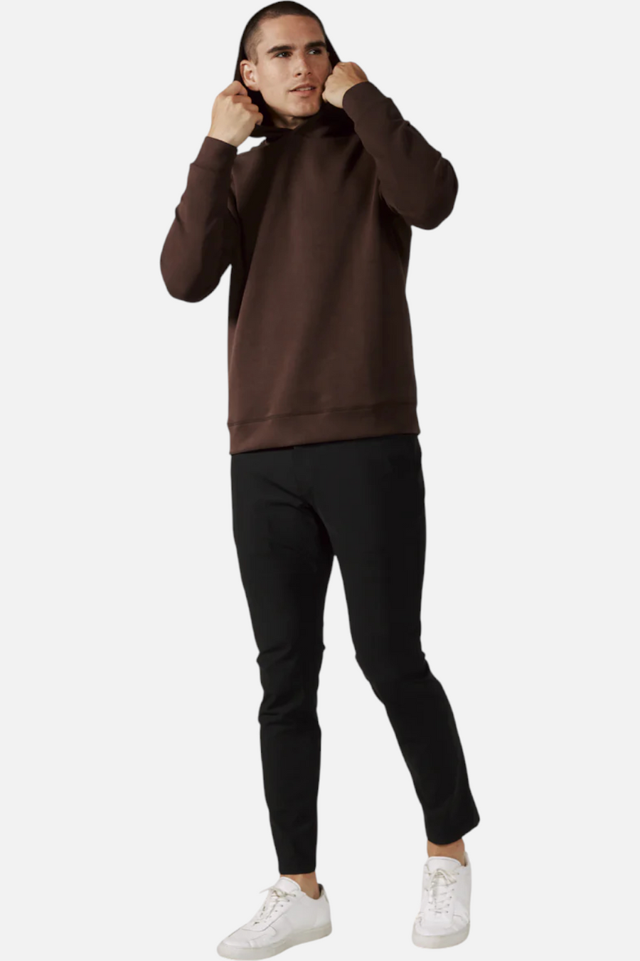 7 Diamonds Rev Hoodie in Bordeaux – front view