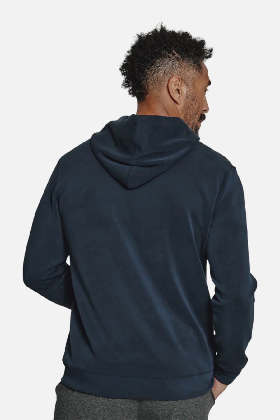 7 Diamonds Rev Hoodie in Navy – back view