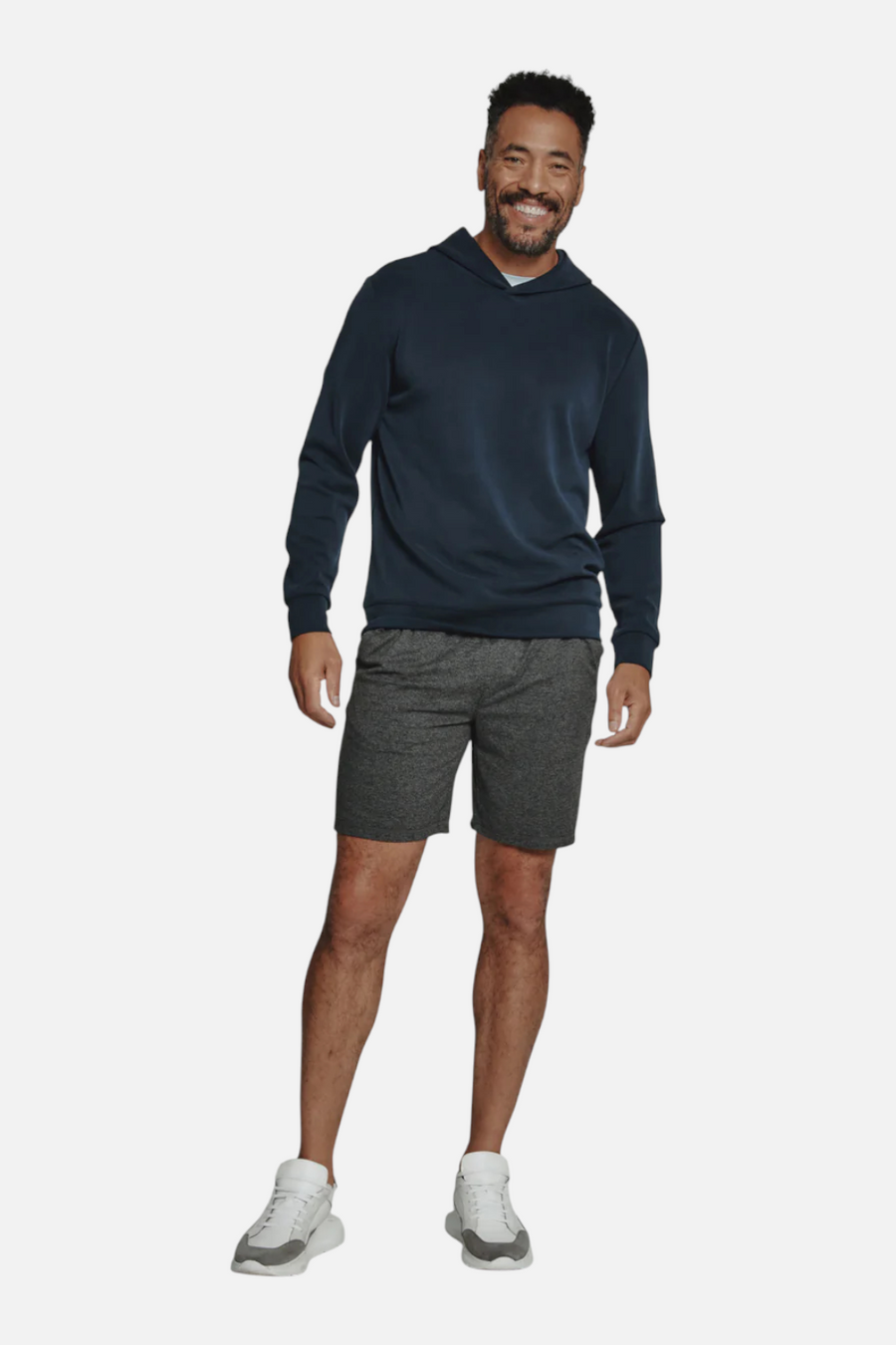 7 Diamonds Rev Hoodie in Navy – side view