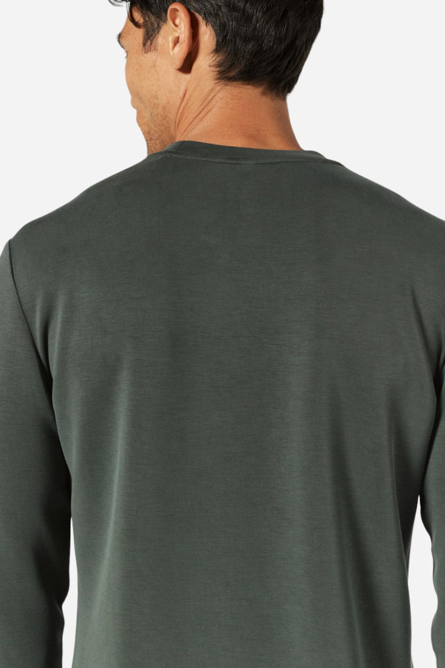 7 Diamonds Rev Long Sleeve Modal Basil – back view