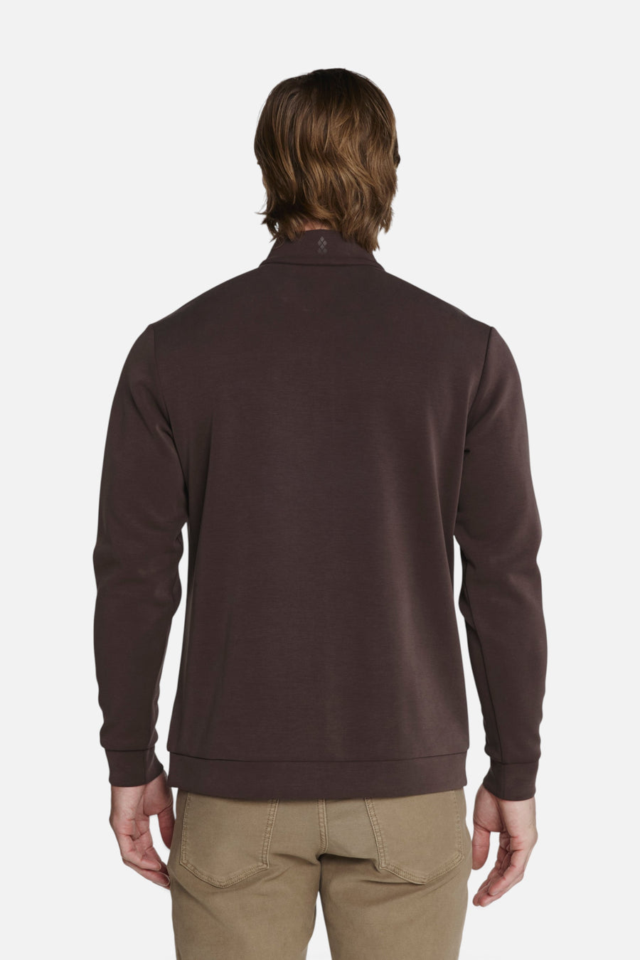 7 Diamonds REV Modal Quarter-Zip in Cacao – back view