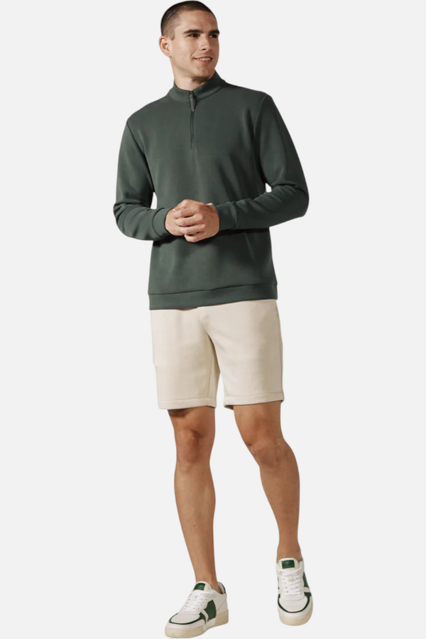 7 Diamonds Rev Quarter Zip in Basil