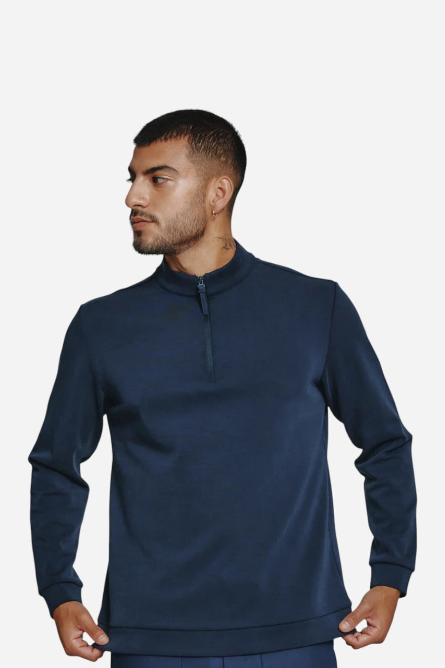 7 Diamonds Rev Quarter-Zip in Navy – front view