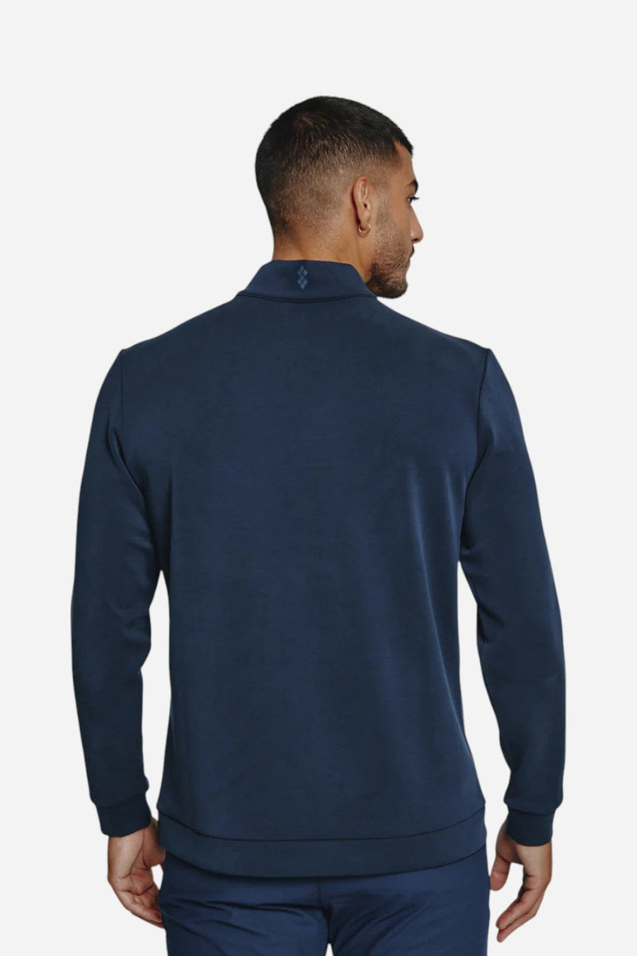 7 Diamonds Rev Quarter-Zip in Navy – side view