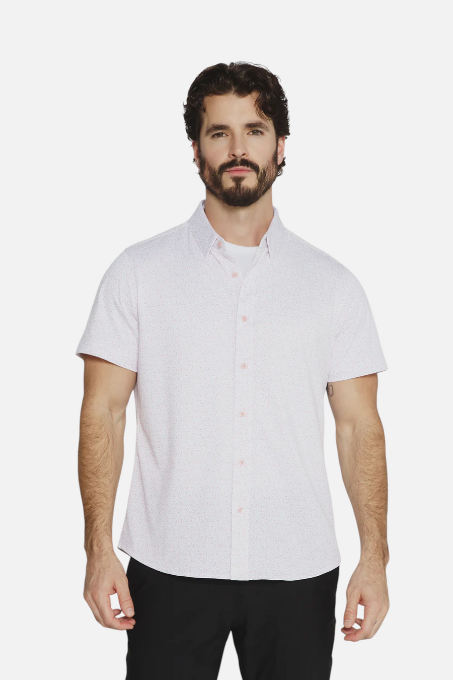 7 Diamonds Solen Short Sleeve in Rose – back view