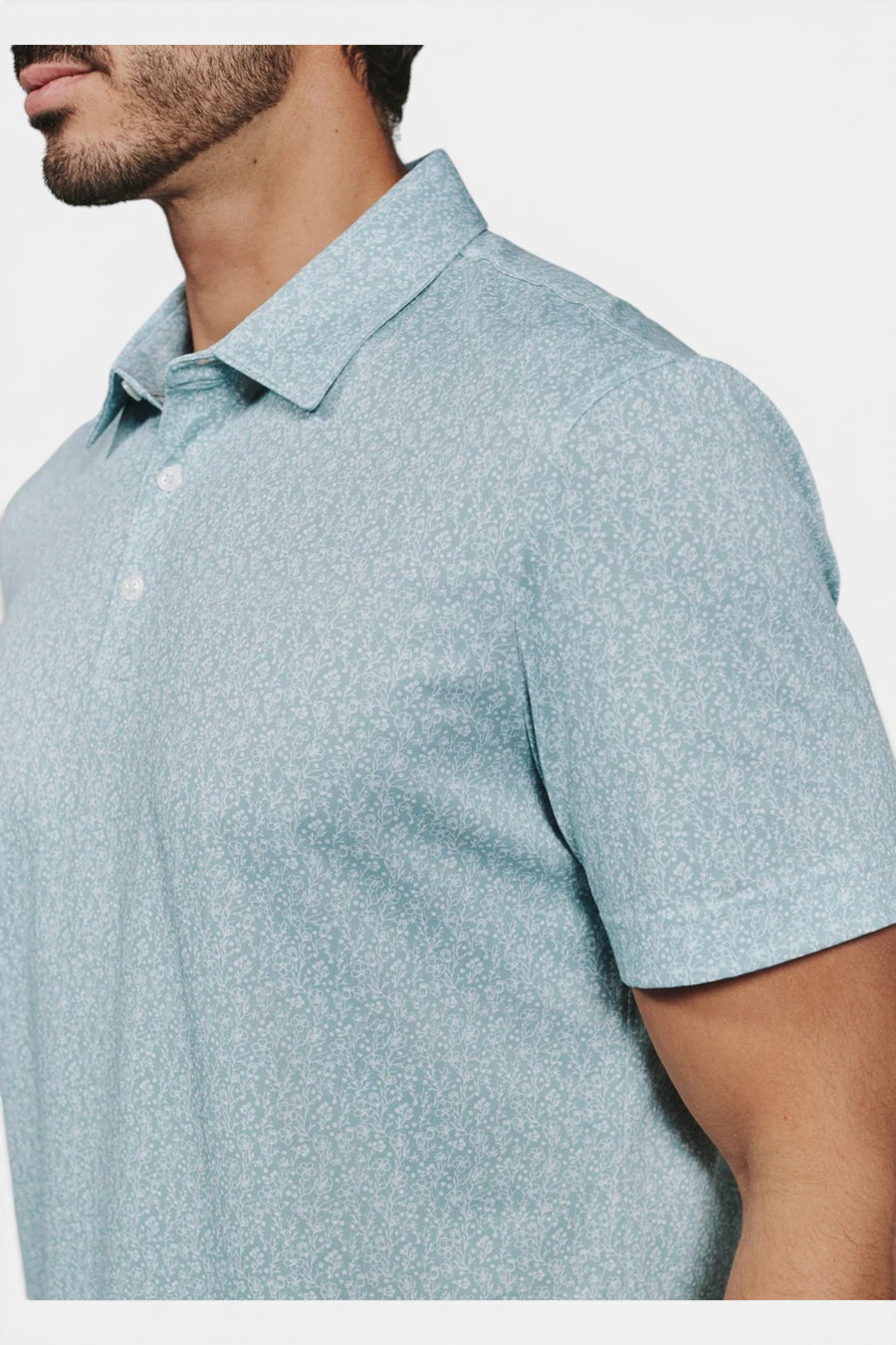 7 Diamonds Somerset Polo in Seafoam – back view