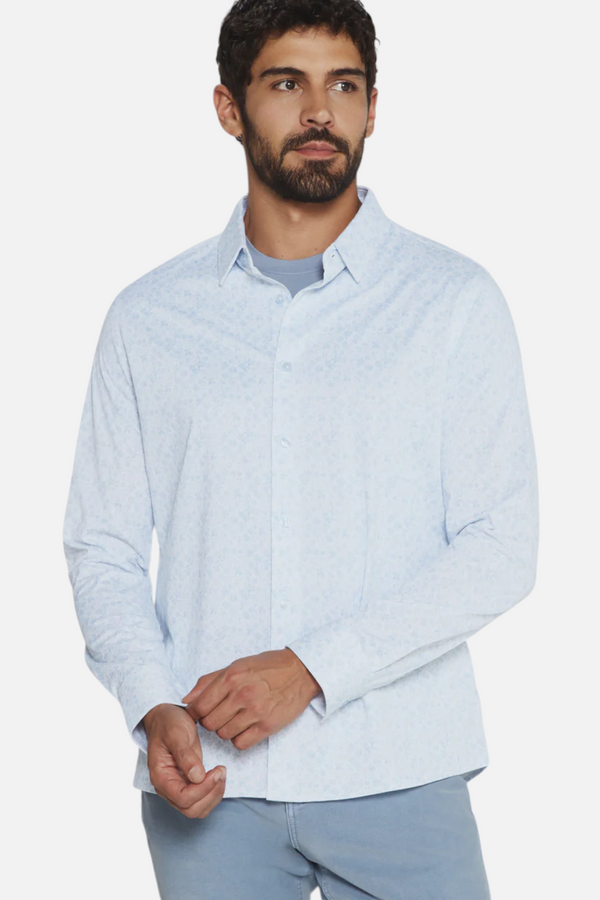 7 Diamonds Soren Long Sleeve Shirt in Light Blue