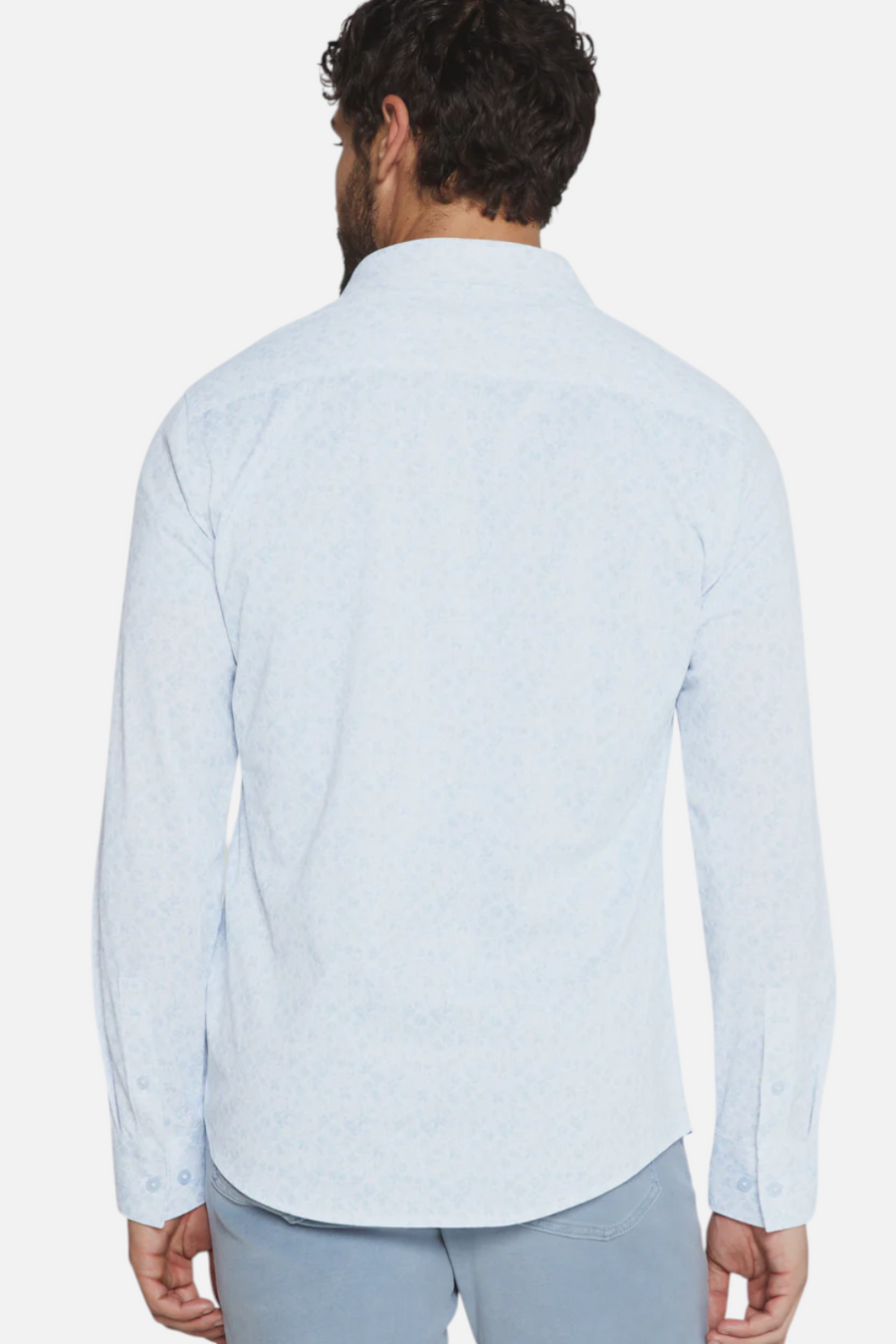 7 Diamonds Soren Long Sleeve Shirt in Light Blue – side view