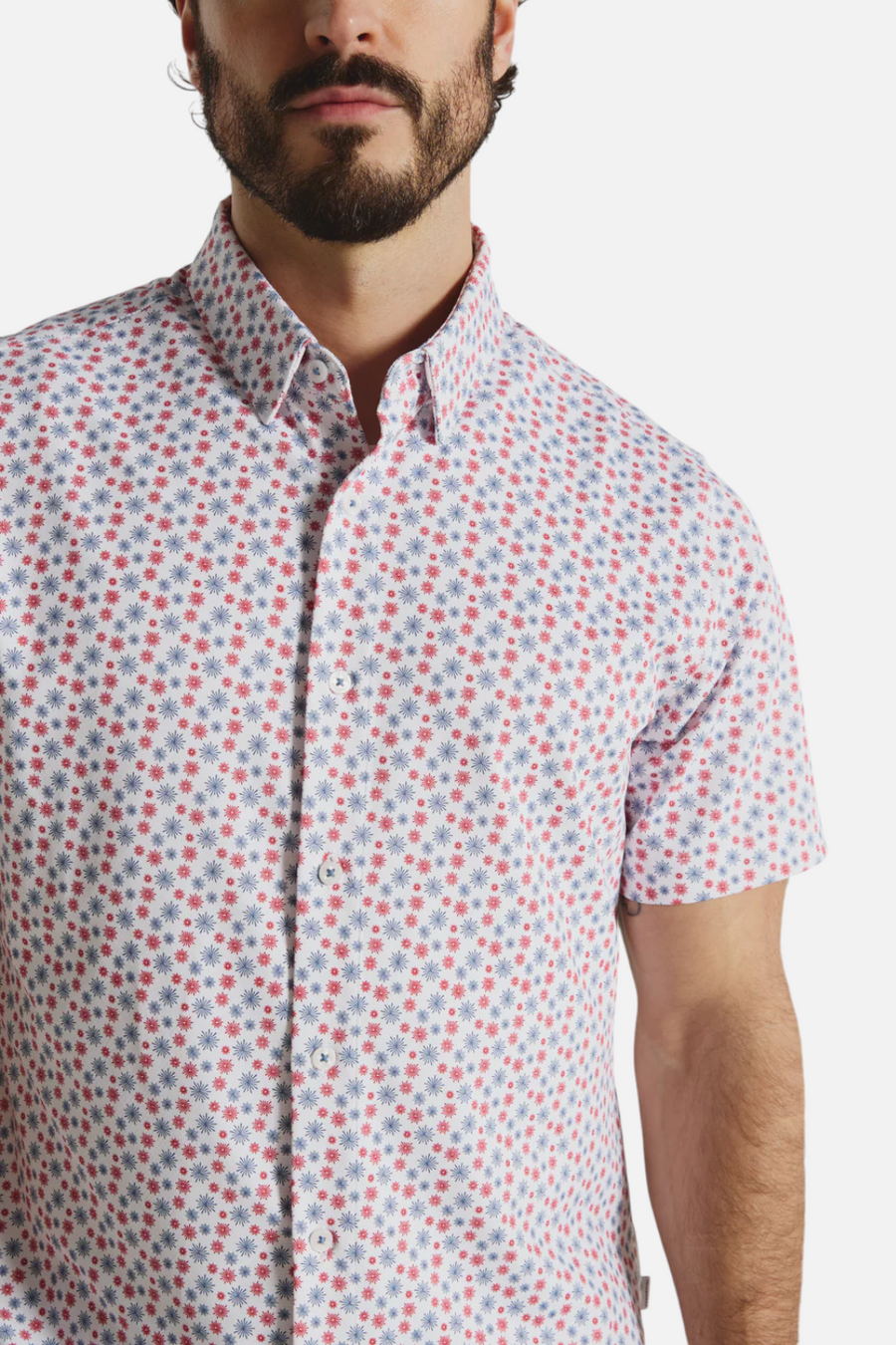 7 Diamonds Sundrift Short Sleeve in White – side view