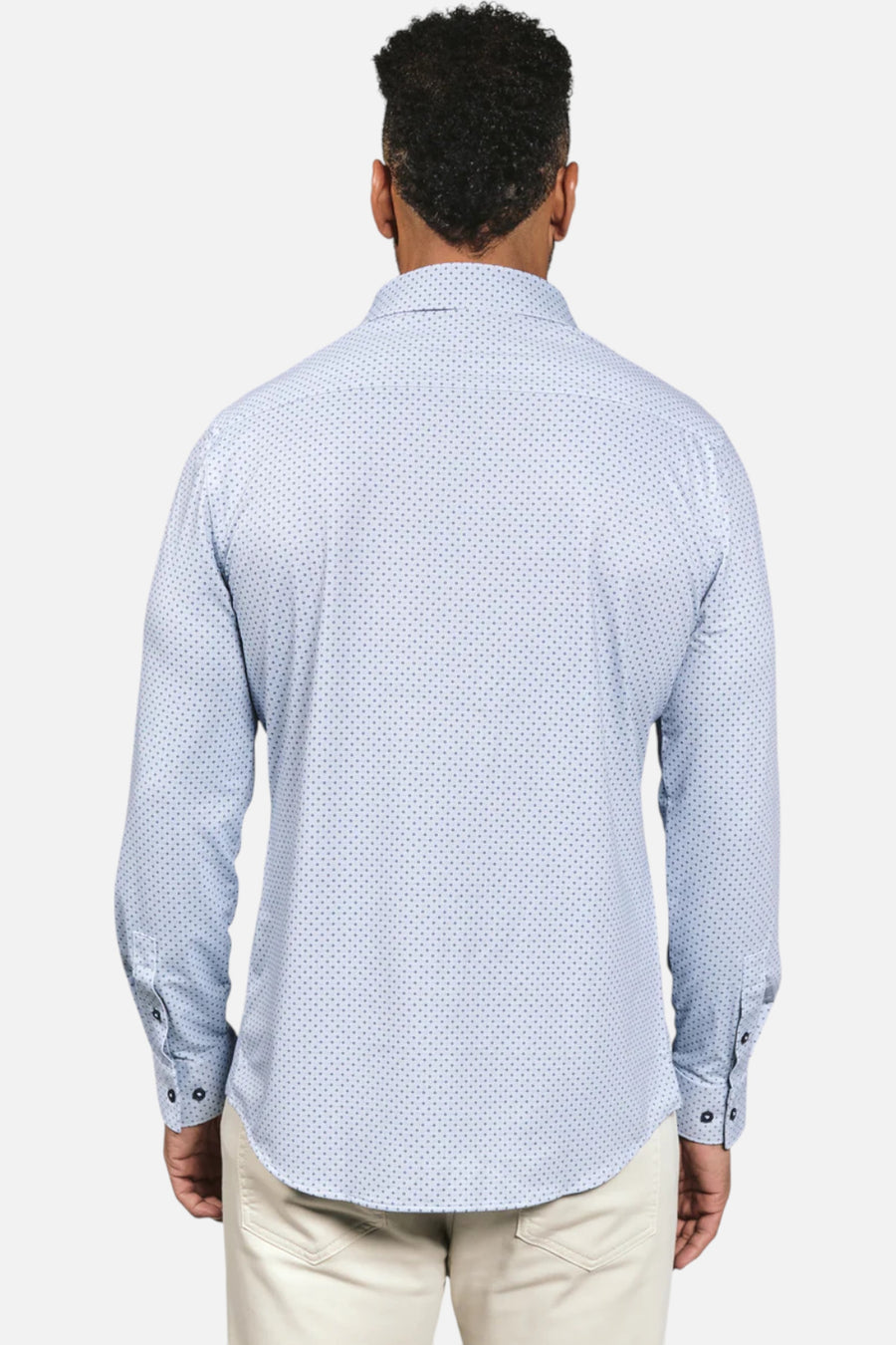 7 Diamonds Treviso Long Sleeve Shirt in Light Blue – side view