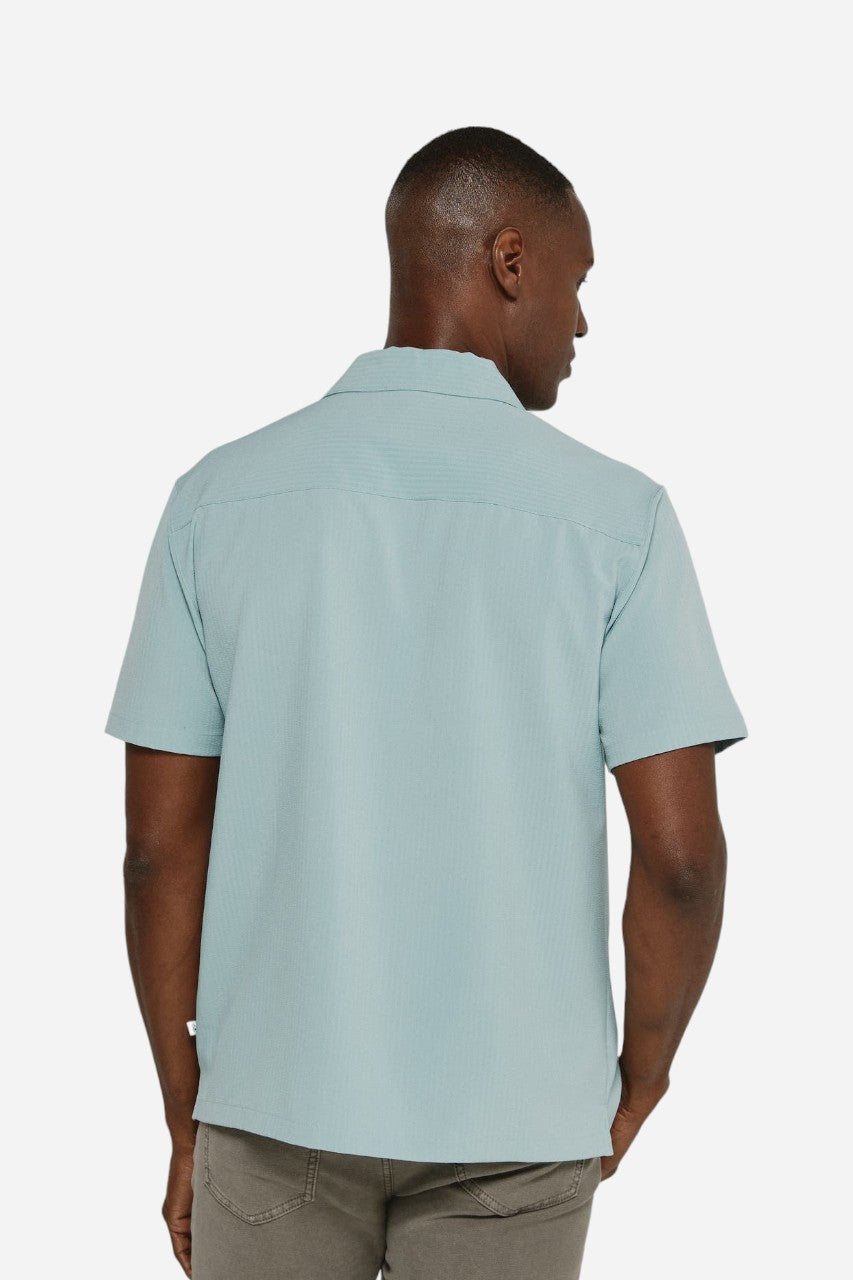 7 Diamonds Vance Camp Shirt in Seafoam – back view