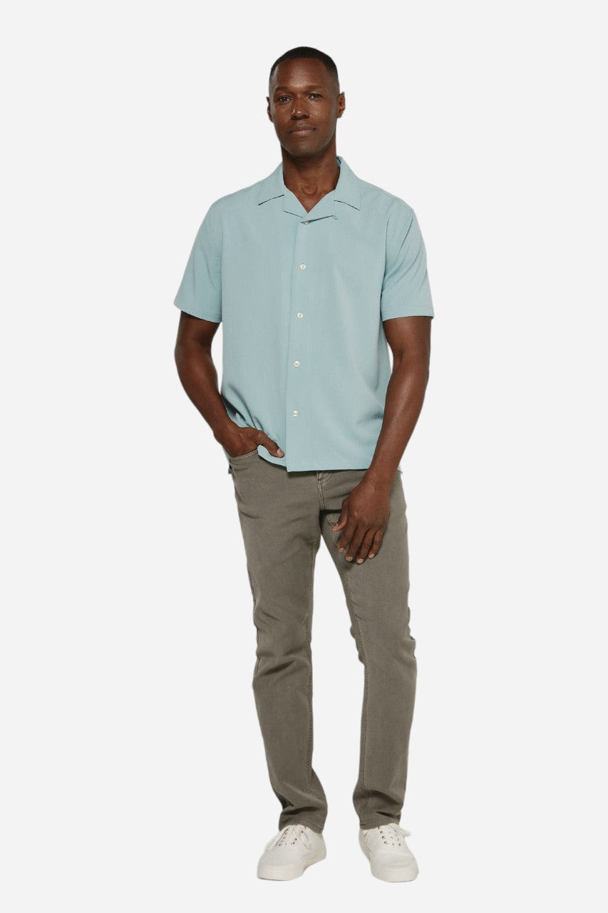 7 Diamonds Vance Camp Shirt in Seafoam – side view