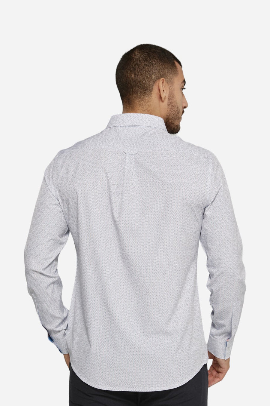 7 Diamonds Willem Long Sleeve White – back view