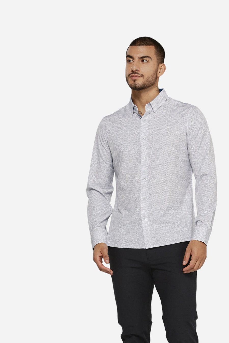 7 Diamonds Willem Long Sleeve White – detail