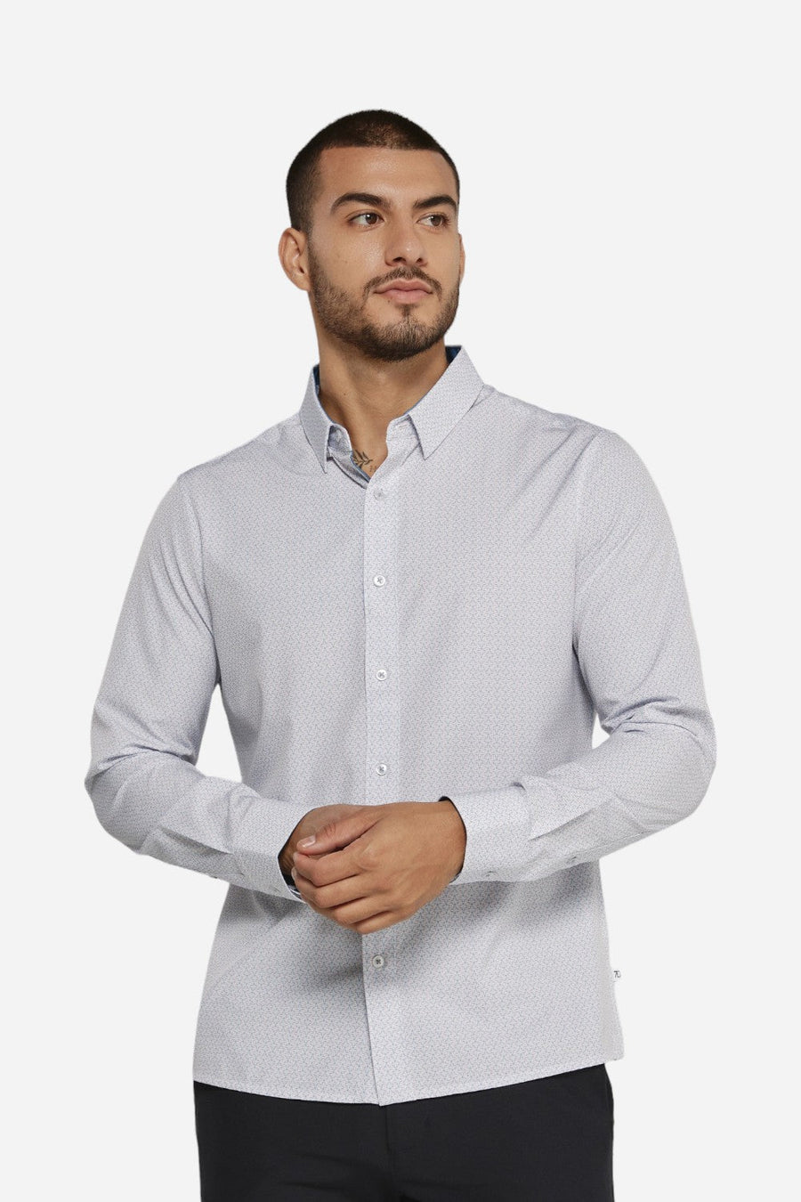 7 Diamonds Willem Long Sleeve White – front view