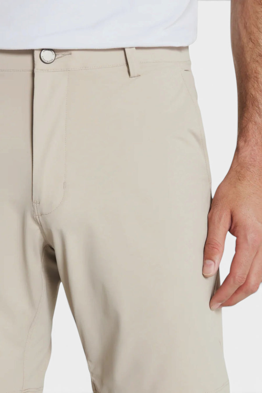 7 Diamonds Zuma Shorts in Khaki – back view