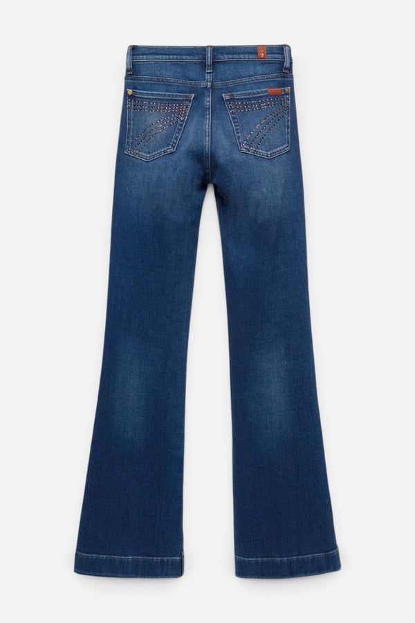 7 For All Mankind Dojo Flare Jean in Slim Illusion Blueleaf